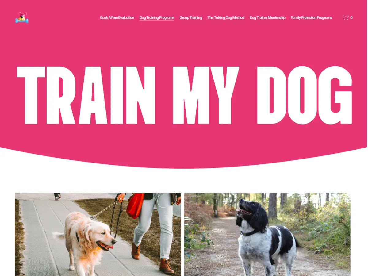 Your Dog's Favorite Uncle old site - programs page with stock photos